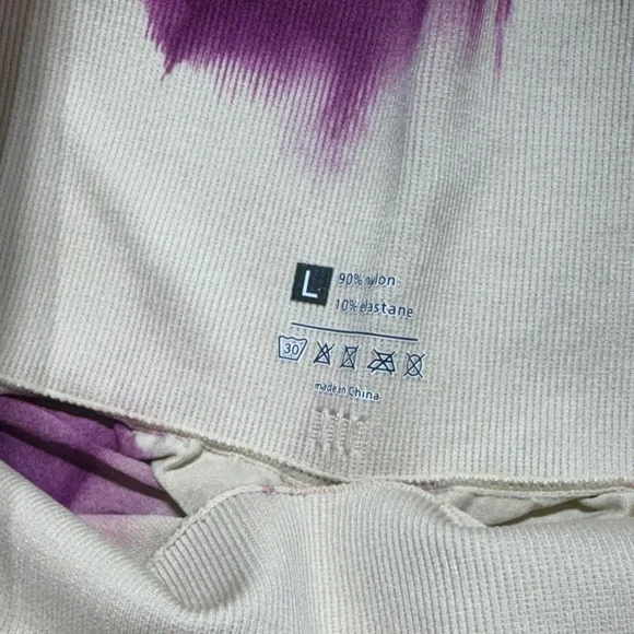 Women's Purple Tie-Dye Leggings - Picture 3 of 6